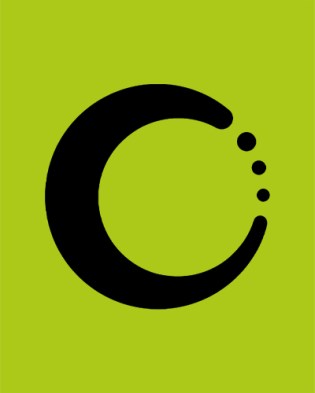 Hình ảnh của logo Centr trên nền màu xanh lá cây nhạt